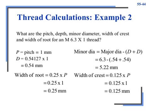 threading formula